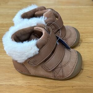 Stride Rite Toddler Faux-Fur Lined Tan Winter Boots